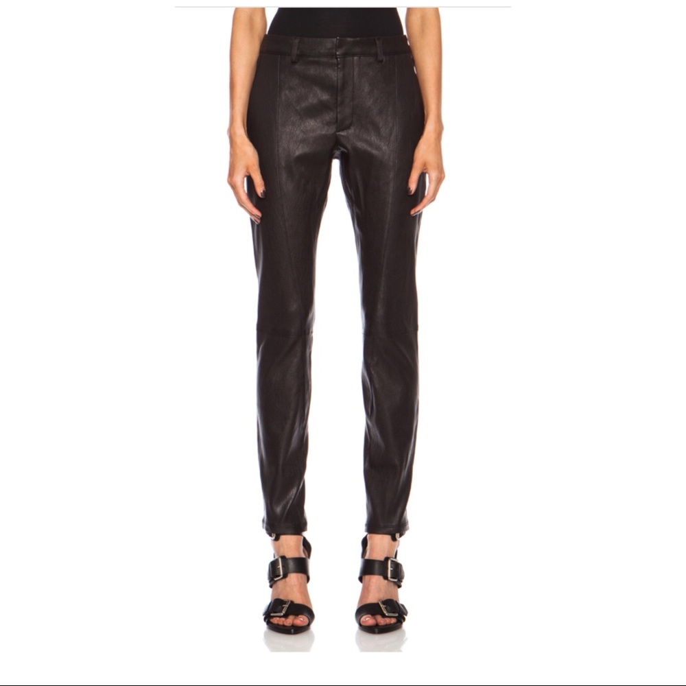 Helmut Lang Seamed Moto Leather Pant - Picture 2 of 8